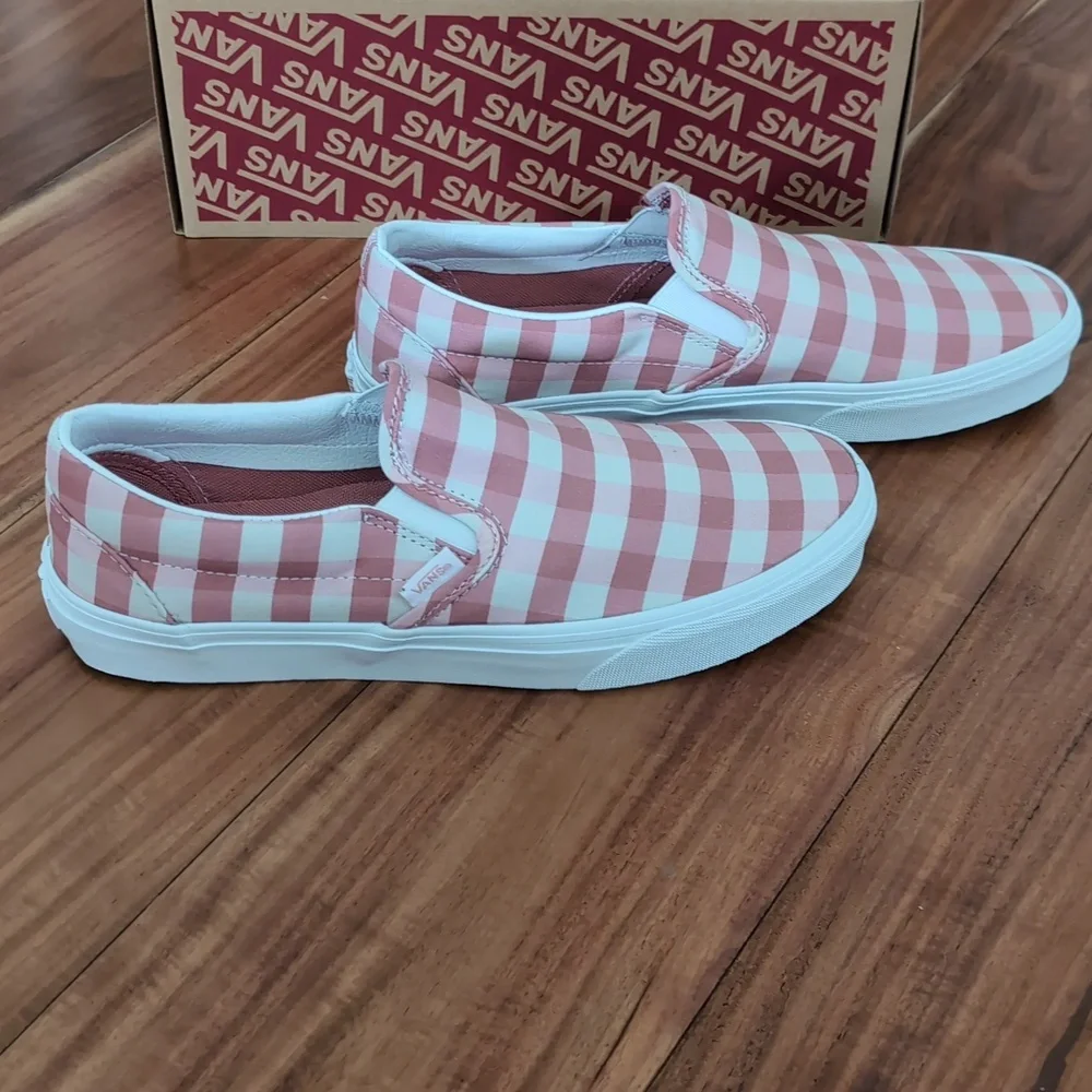 Vans Classic Slip on Rosette / True White Men's Size 7 1/2 Women's 9 Nwt - Picture 4 of 9